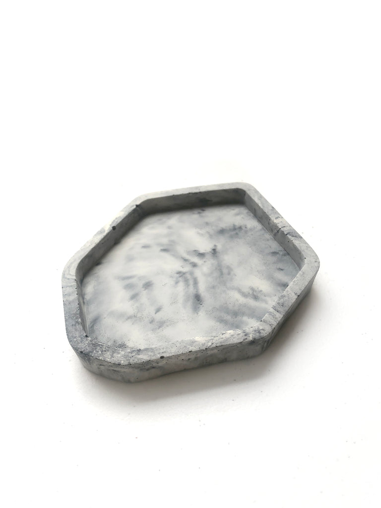 Small Catch All Tray: Light Marbled