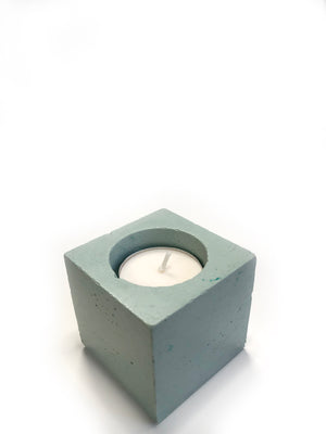 Square Tea Light Candle - Mint