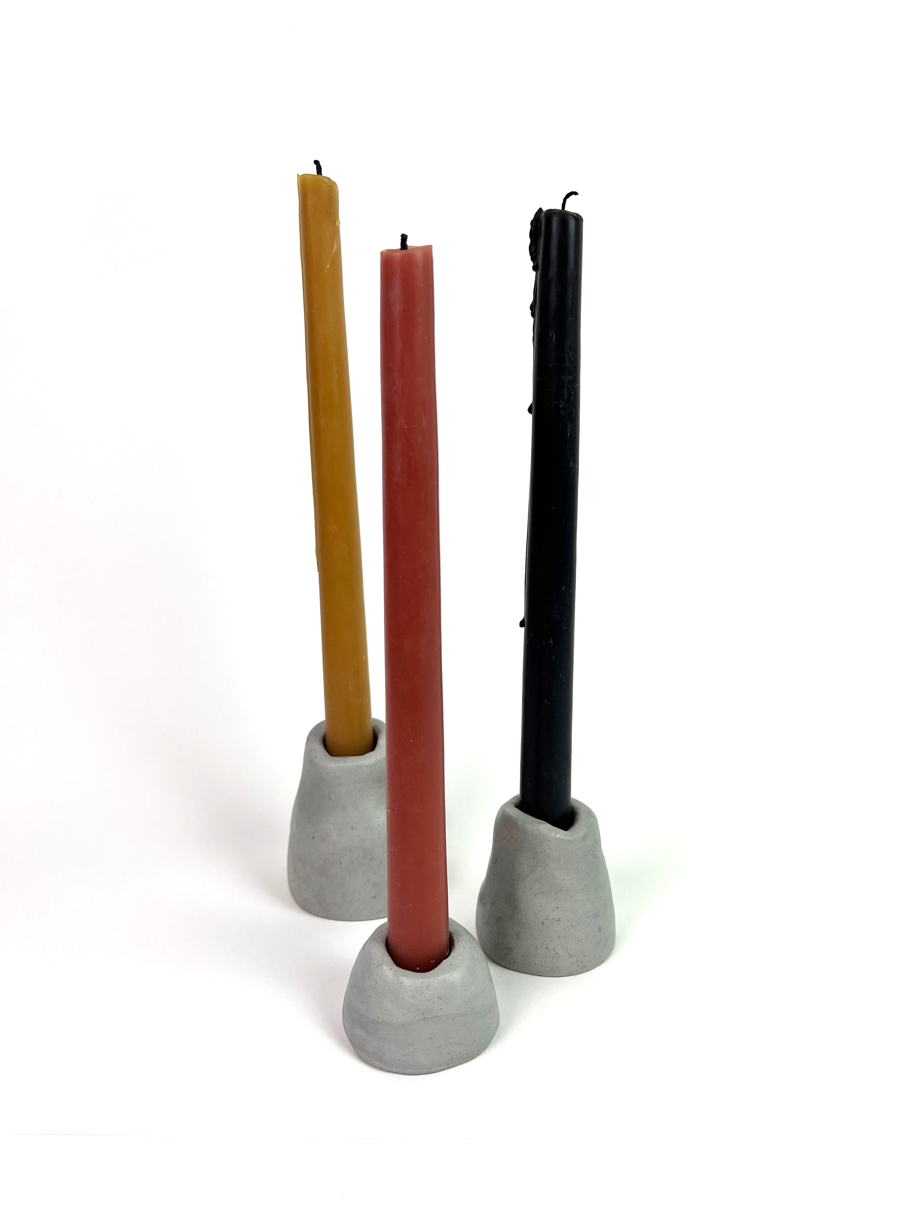Taper Candle Holder (set of 3) - Classic Grey